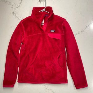 Patagonia Snap Re-Tool Fleece Pullover - Size Medium - Red/Ruby - Like New!